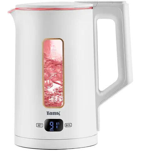 غلاية مياه تانك سيف تاتش ، سعة 1.5 لتر، 1500 واط، شاشة ديجيتال، اضاءة ليد، إطار ذهبي وردي، DG-2338-ES