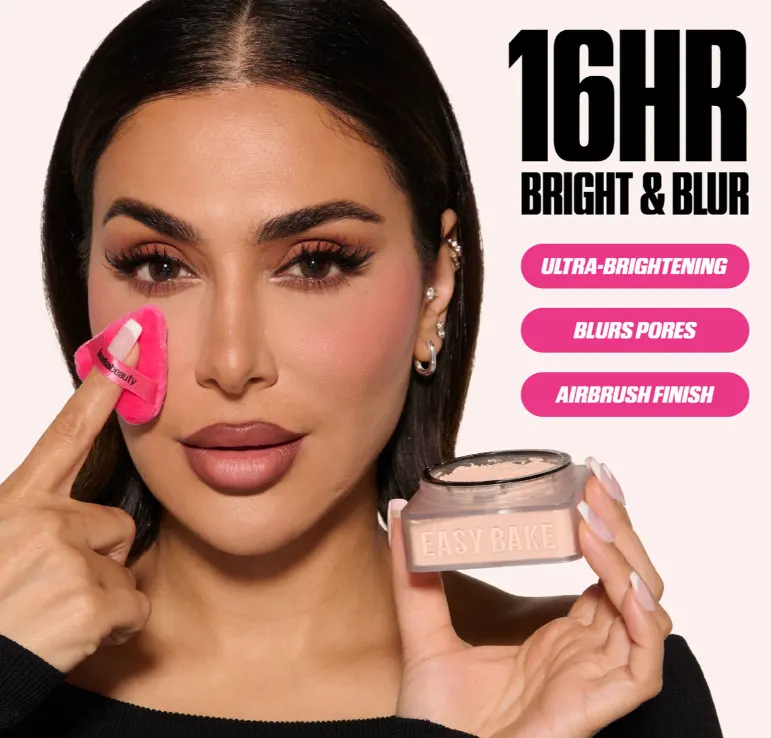 Huda Beauty Easy Bake Loose Powder, Cherry Blossom Cake