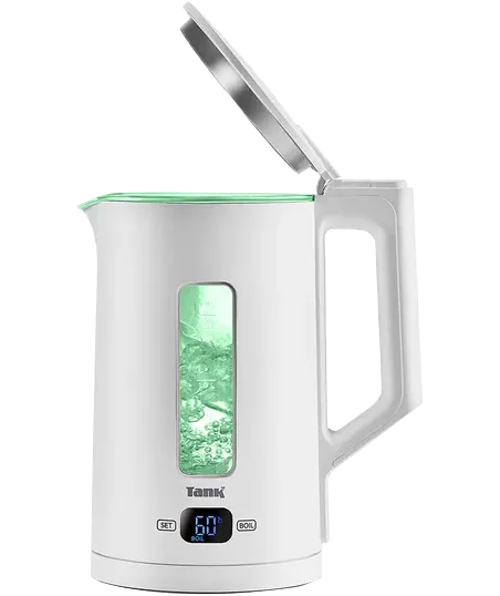 غلاية مياه تانك سيف تاتش ، سعة 1.5 لتر، 1500 واط، شاشة ديجيتال، اضاءة ليد، إطار فضي DG-2338-ES