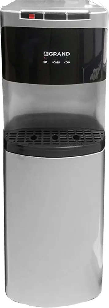 مبرد مياه جراند 3 حنفية، ماء ( بارد + ساخن + عادي )، تحميل قارورة سفلي ، فضي، BL-320-B