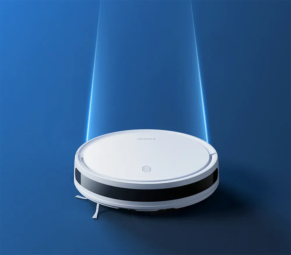 مكنسة ذكية شاومي E10 روبوت بدون كيس، 35 وات، استخدام جاف ورطب، قابلة للشحن، تحكم عن طريق التطبيق او الصوت، لون أبيض، موديل BHR6783EU