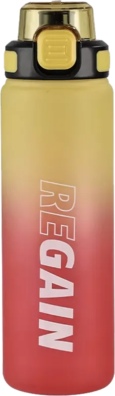 Plastic Sports Water Bottle, 1 Liter, Red*Yellow, 4288