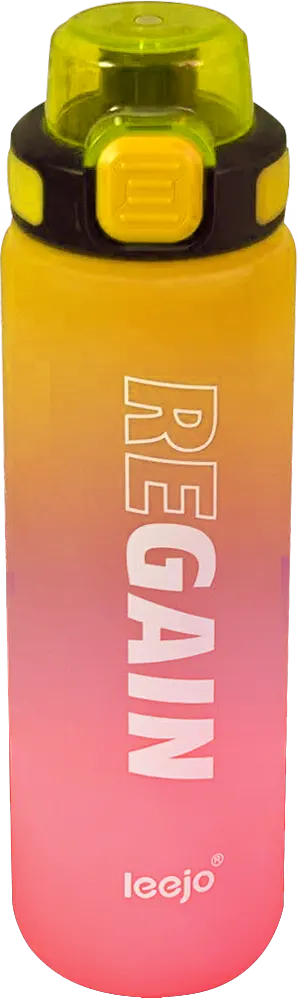 Plastic Sports Water Bottle, 1 Liter, Red*Yellow, 4288