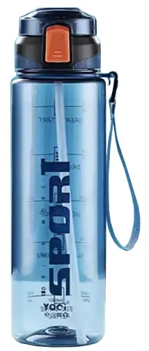 Plastic Sports Water Bottle, 1 Liter, Blue , 4285