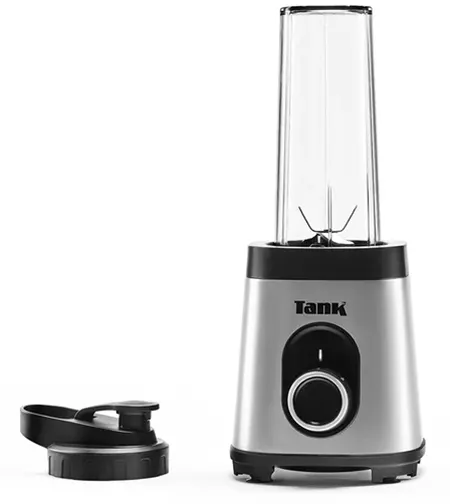 Tank Super Electric Blender, 800W: 1.5L Glass Jug, 500ml Stainless Steel Grinder, 900ml Drinking Bottle, Silver, YB-S62k GR