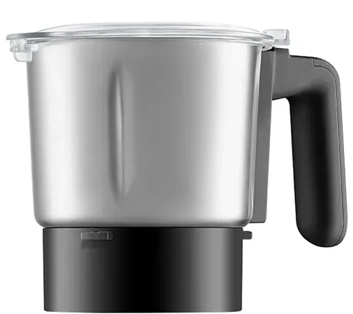 خلاط كهربائي تانك سوبر، 800 وات: وعاء زجاجي 1.5 لتر، مطحنة ستانلس 500 مل، زجاجة شرب 900 مل، فضي، YB-S62k GR