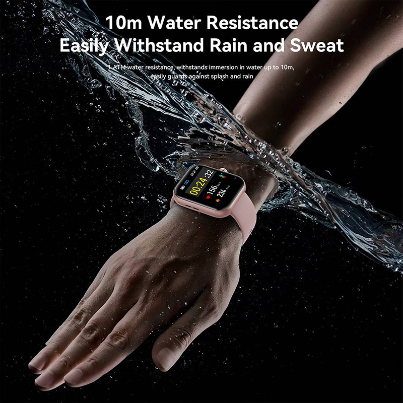 ساعة سمارت جوي روم فيت لايف سيريس ، شاشة TFT ، مقاس 1.96 بوصة ،  بطارية 300 مللي أمبير ، مقاومة للماء ، روز جولد ، JR-FT5 PLUS