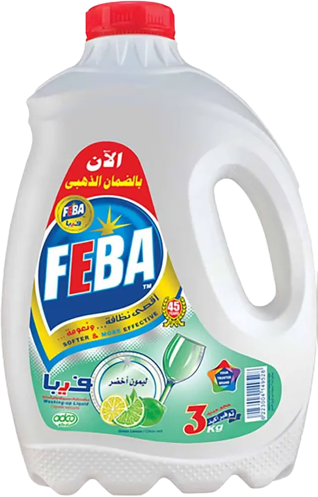 فيبا سائل تنظيف الاطباق ، ليمون أخضر ، 3 كجم