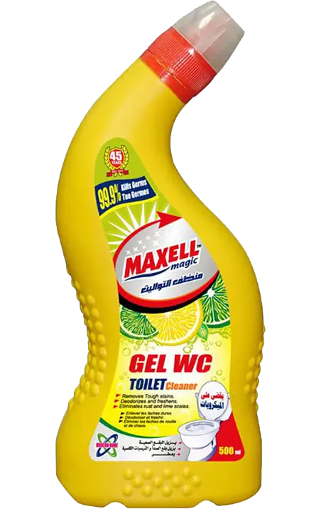 Maxell Magic Toilet Cleaner and Disinfectant, Lemon Scent, 500ml