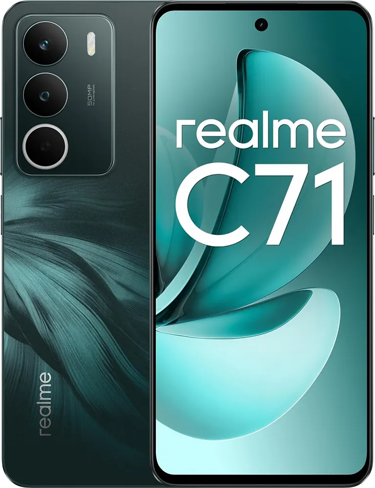 موبايل ريلمي C71 ثنائي الشريحة، ذاكرة 128 جيجابايت، رامات 6 جيجابايت، شبكة الجيل الرابع إل تي إي، أخضر