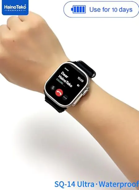 ساعة هاينو تيكو الذكية، شاشة أموليد 49 مم، مقاومة للماء، بطارية تدوم 10 أيام، 3 أستراب، SQ-14 Ultra