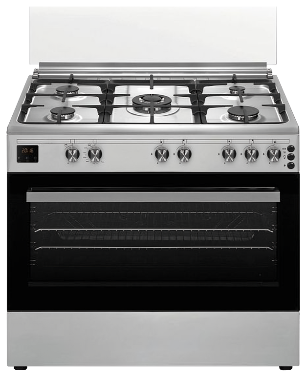 بوتاجاز سمفير تركي ، 60×90 سم ، 5 شعلة ، حوامل زهر ، أمان كامل ، شواية ، 2 مروحة ، باب هيدروليك ، أستانلس ستيل ، FS9060SGI-02