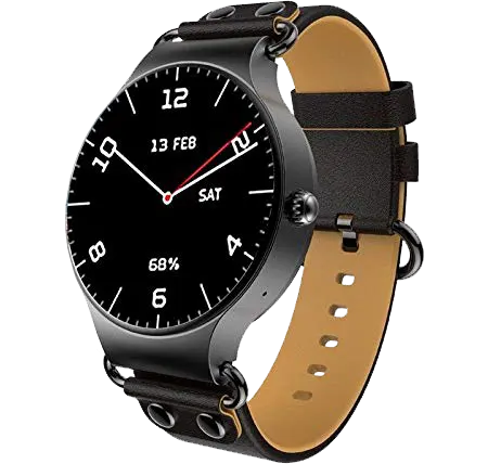 KW98 Smart Watch, 1.39-inch AMOLED Touch Screen, Waterproof, 400mAh Battery, Bluetooth 4.0, Health Sensors, Black