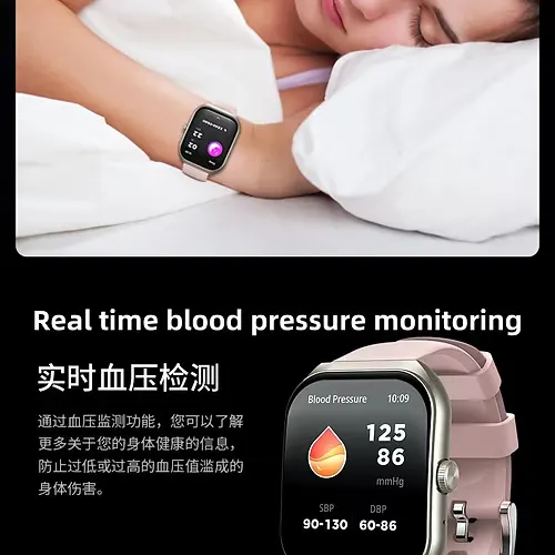 ساعة اوي الذكية ، 2.01 بوصة ، مقاومة للماء ، شحن لاسلكي، مكالمات بلوتوث، ذهبي، H58