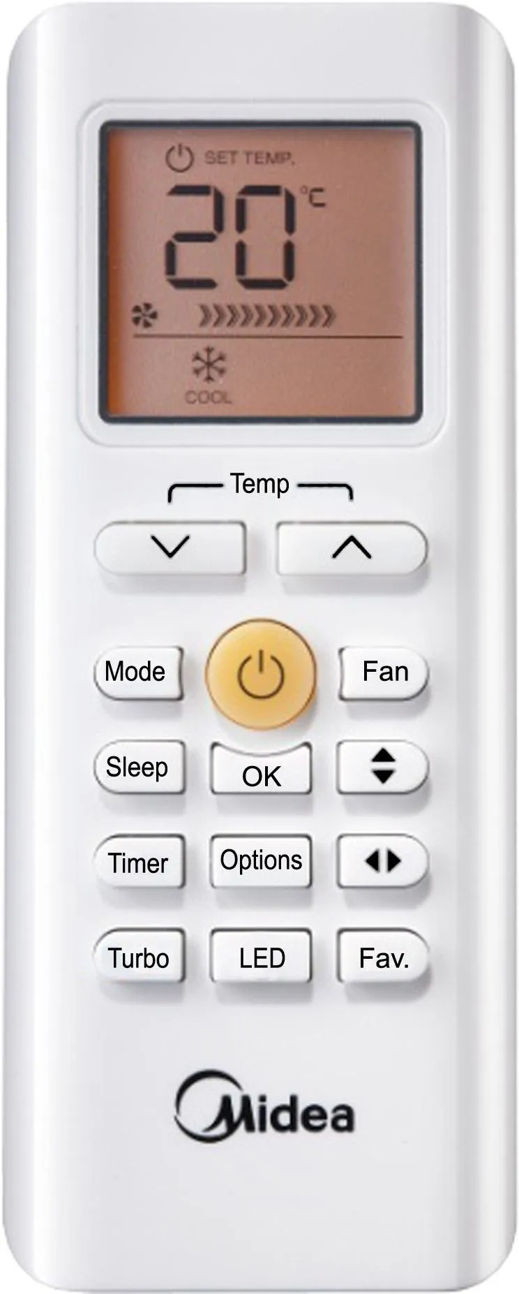 تكييف ميديا دياموند سبليت، 3 حصان، بارد، أبيض، MOCT-24CR-N