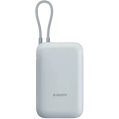 Xiaomi Power Bank, 10000mAh, 22.5W Fast Charging, INTEGRATED Type-C Cable, Ice Blue, P15ZM