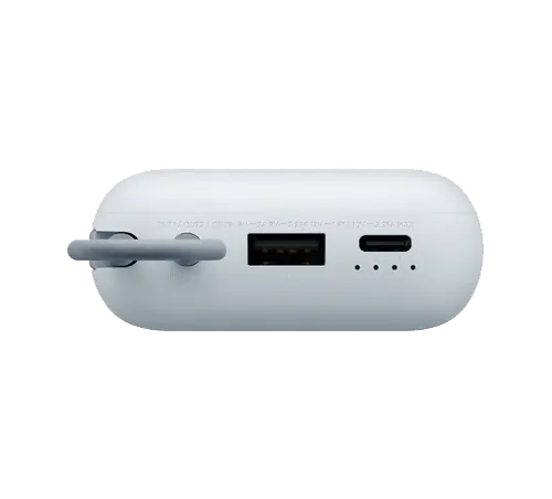 Xiaomi Power Bank, 10000mAh, 22.5W Fast Charging, INTEGRATED Type-C Cable, Ice Blue, P15ZM