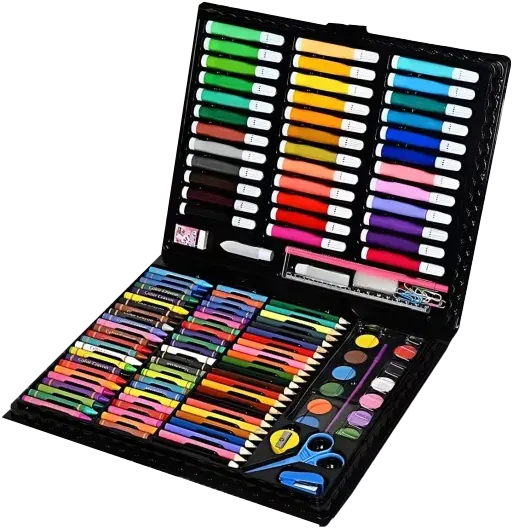 Drawing and Coloring Set, 150 Pieces, Plastic Bag, Assorted Colors