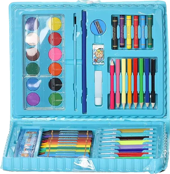 Drawing and Coloring Tool Bag, 68 Pieces, Assorted Colors