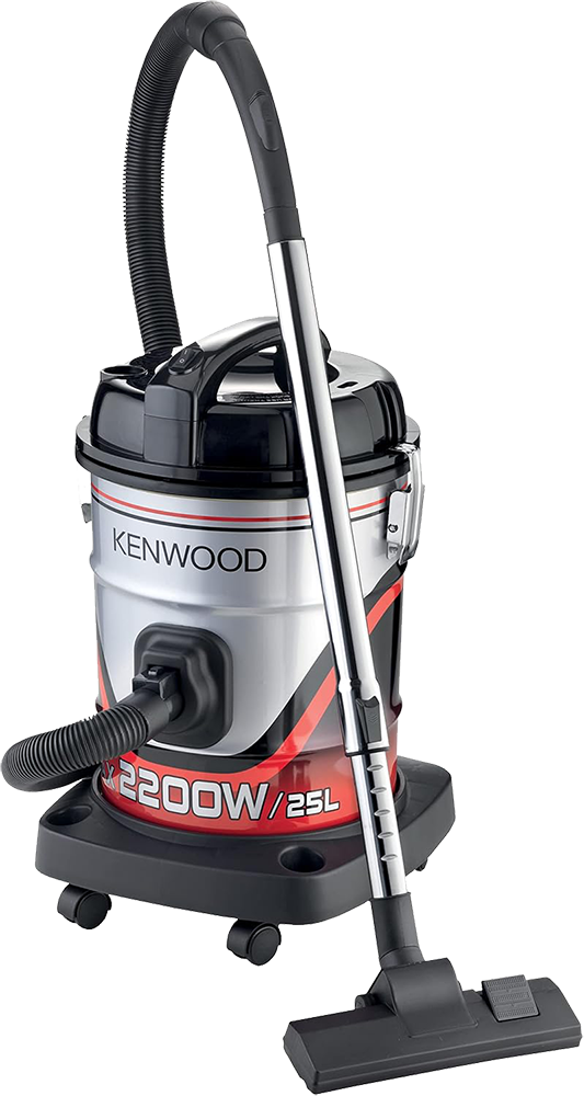 مكنسة كهربائية كينود برميل ، 2200 وات ، 25 لتر ، فلتر قابل للإزالة ، سيلفر * أسود ، (ضمان شهر) ، VDM60.000BR