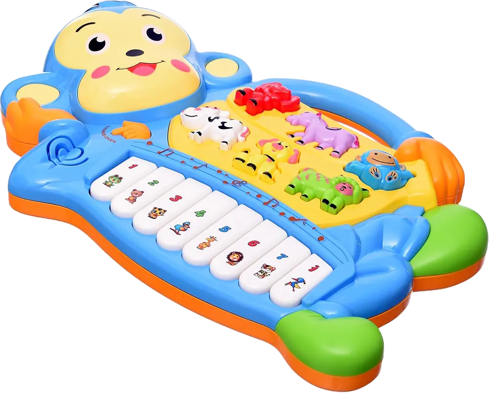 Monkey Piano for Kids, with Animal Sounds, Multi-Color, 855-18A