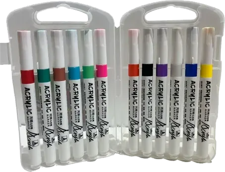 علبة الوان ماركر اكريلك، 12 لون، علبة فاكيوم ،2510186