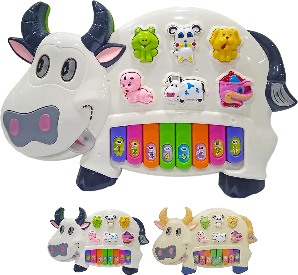 Cow Piano for Kids, with Animal Sounds, Multi-Color, 6600