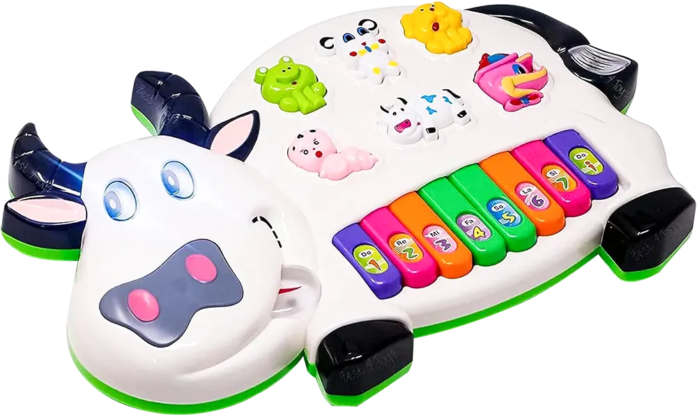 Cow Piano for Kids, with Animal Sounds, Multi-Color, 6600