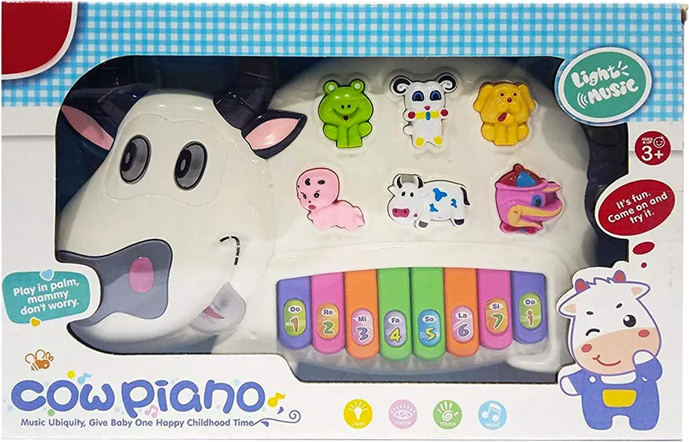 Cow Piano for Kids, with Animal Sounds, Multi-Color, 6600