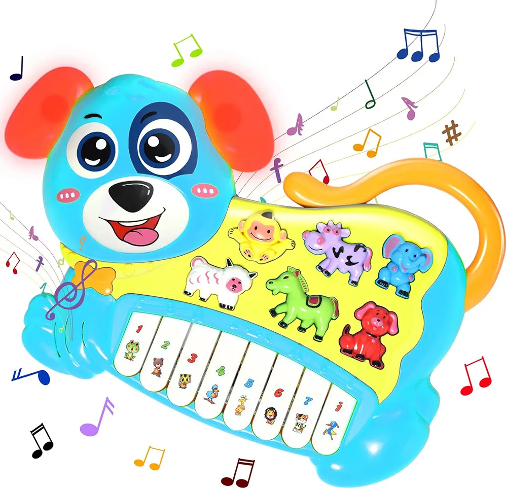 Dog Piano for Kids, with Animal Sounds, Multi-Color, 855-18A