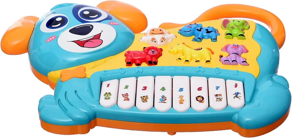 Dog Piano for Kids, with Animal Sounds, Multi-Color, 855-18A