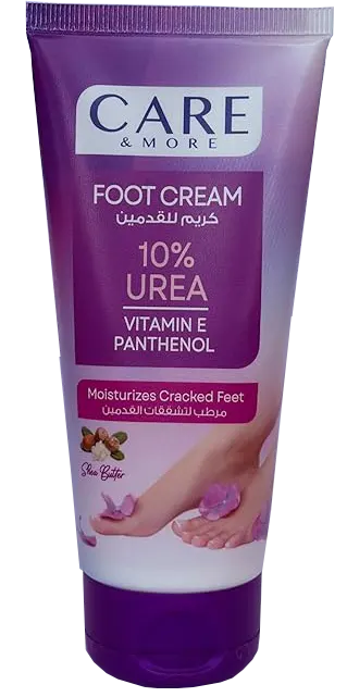 Care & More Moisturizing Cream, Foot Crack Cream 10% Urea, Vitamin E & Panthenol, 100ml.
