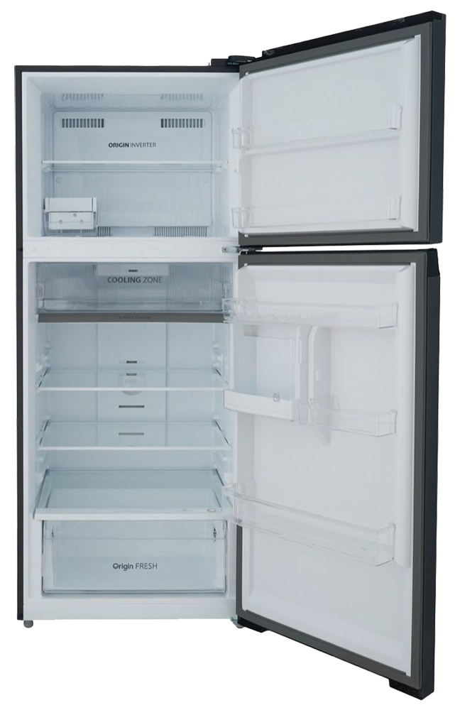 ثلاجة توشيبا نوفروست ، 411 لتر ، 2 باب ، موتور انفرتر ، رمادى ، GR-RT559WE-PMN (06) ، ( بضمان ميراكو19111 )