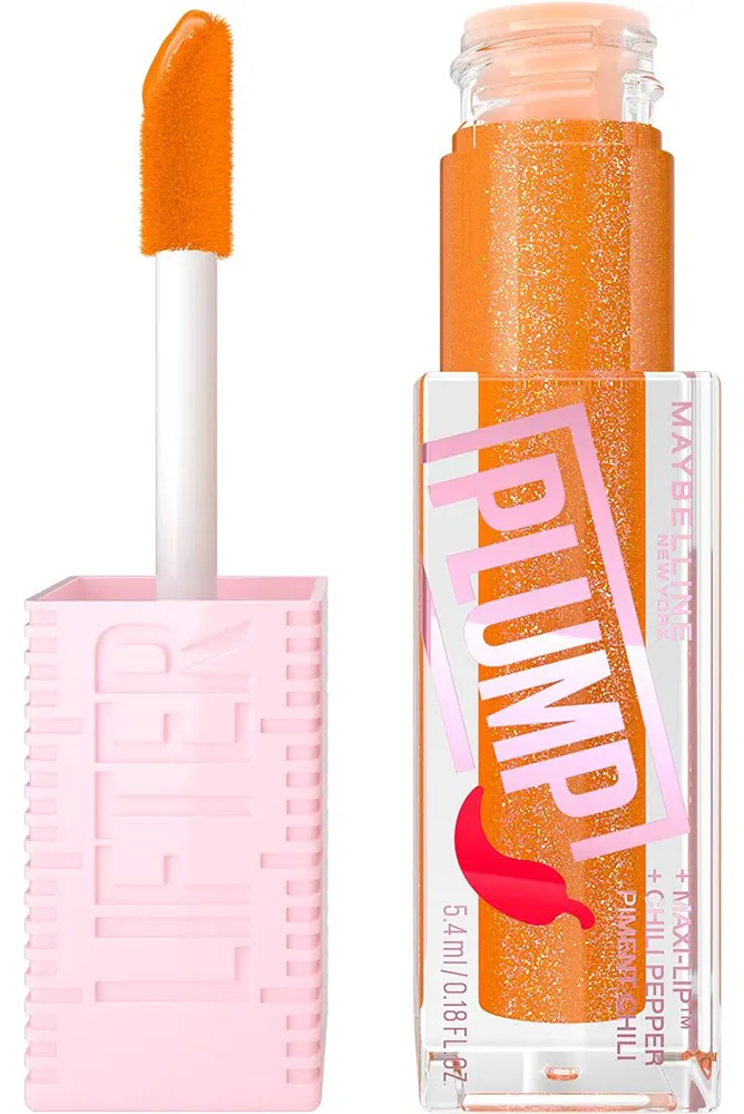 Maybelline Lifter Plump Lip Plumping Gloss, 008 Hot Honey