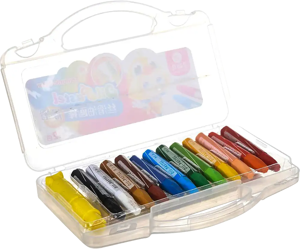 Ling Dong Bird Crayon Box 12 Colors, Assorted Colors, Model LD-6001-12