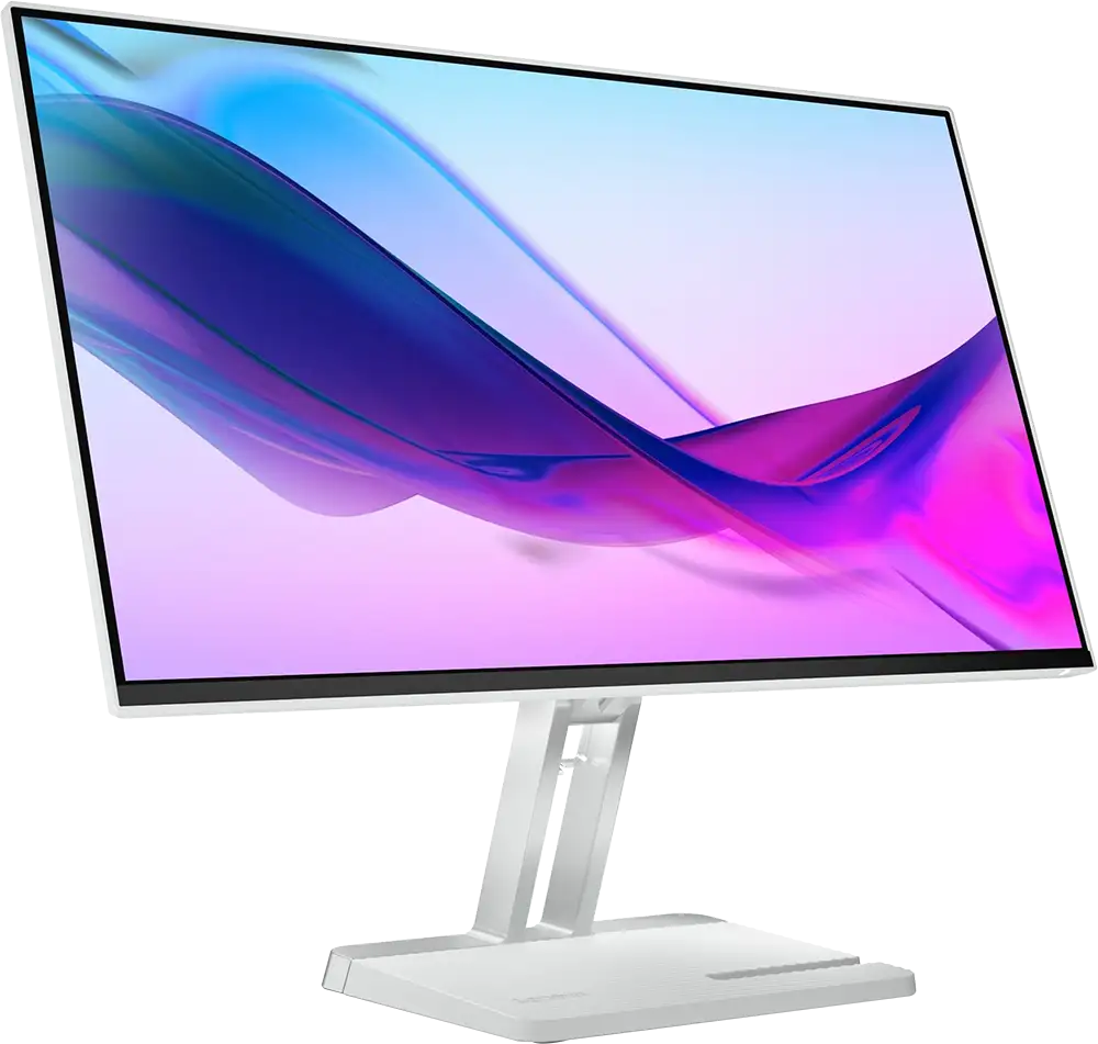 شاشة كمبيوتر لينوفو L24I-4A، لوحة IPS مقاس 23.8 بوصة، دقة FHD، معدل تحديث 100 هرتز، أبيض، D24238FL0