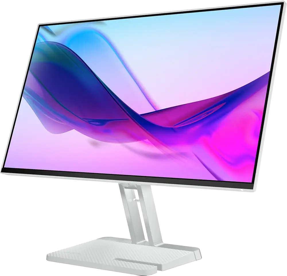 شاشة كمبيوتر لينوفو L24I-4A، لوحة IPS مقاس 23.8 بوصة، دقة FHD، معدل تحديث 100 هرتز، أبيض، D24238FL0