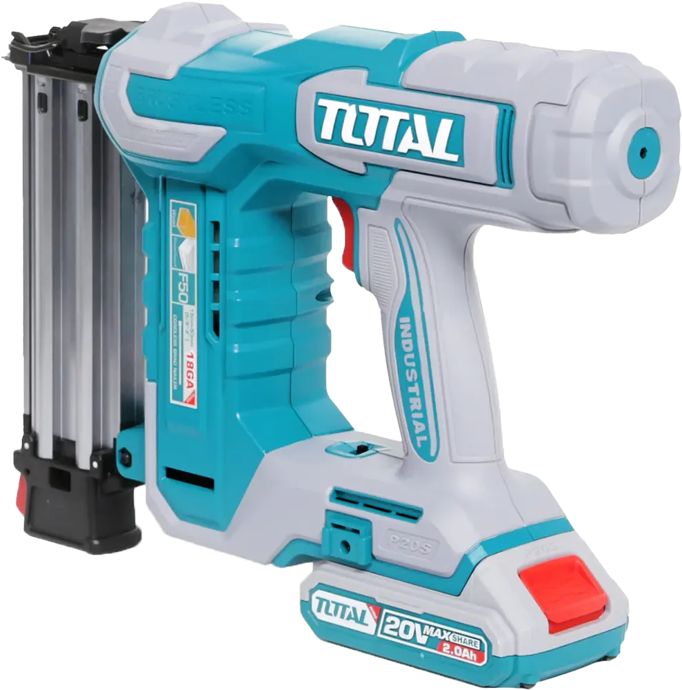 Total Tools Cordless Nail Gun, 20V, 5cm Nail, 105 Nail Load Capacity, with 2Ah Battery and Charger, TCBNLI-5008
