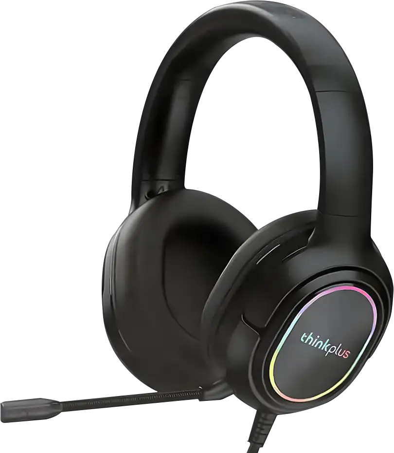 Lenovo Think Plus Wired Headphone ,RGB Colors ,3.5mm+USB Cable, Black , G85A