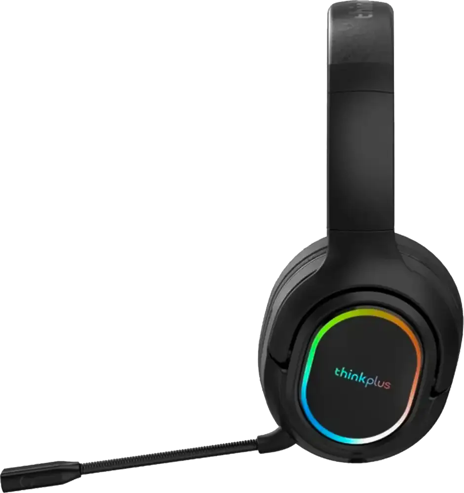 Lenovo Think Plus Wired Headphone ,RGB Colors ,3.5mm+USB Cable, Black , G85A