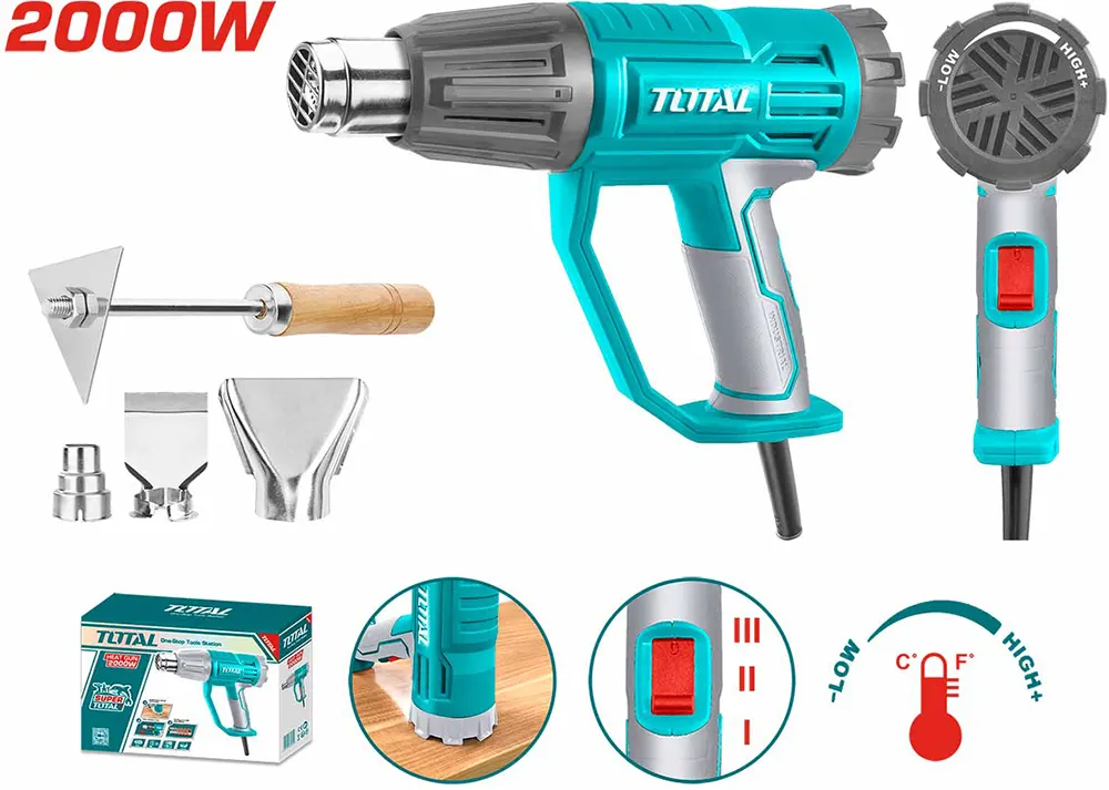 Total Tools Heavy Duty Heat Gun, 2000W, TB20045