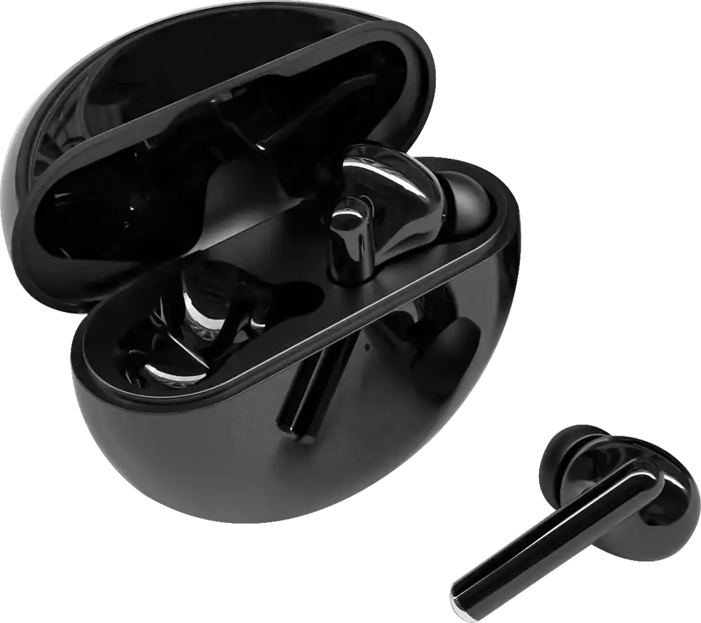 Buddy earbuds, Bluetooth 5.3, Water-resistant, ENC, Black, W20 Plus