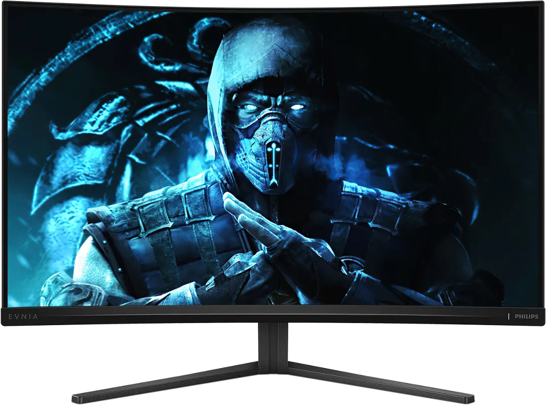 شاشة كمبيوتر فيليبس إيفنيا للألعاب منحنية، 31.5 بوصة، لوحة VA، دقة QHD، معدل تحديث 180 هرتز، أسود، 32M2C35