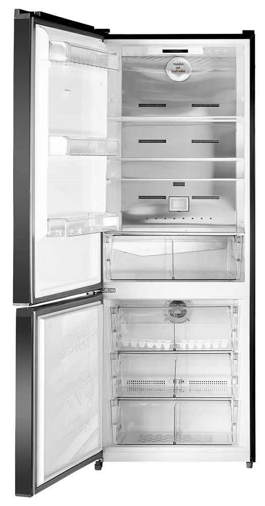 Unionaire Combi No Frost Refrigerator, 505 Liters, Digital Touch Screen, Bluetooth, Black Glass Door, Interior Handle, Black, URN-700CEPBLG1A-DXHRBXLN