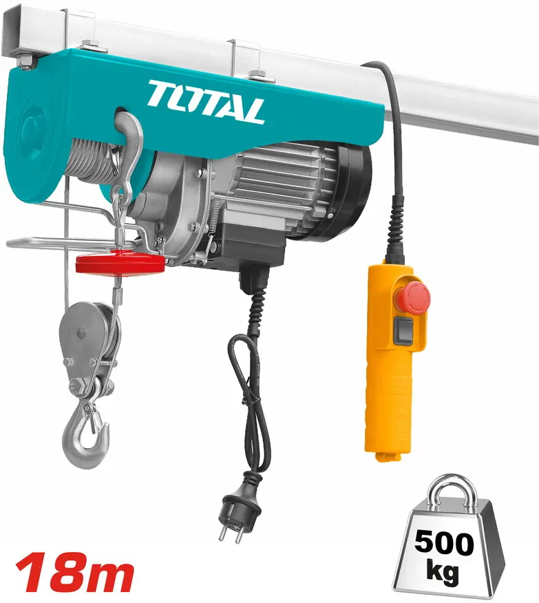 ونش واير كهربائي توتال تولز، 900 وات، 500 كيلو، 18 متر، TLH-1952