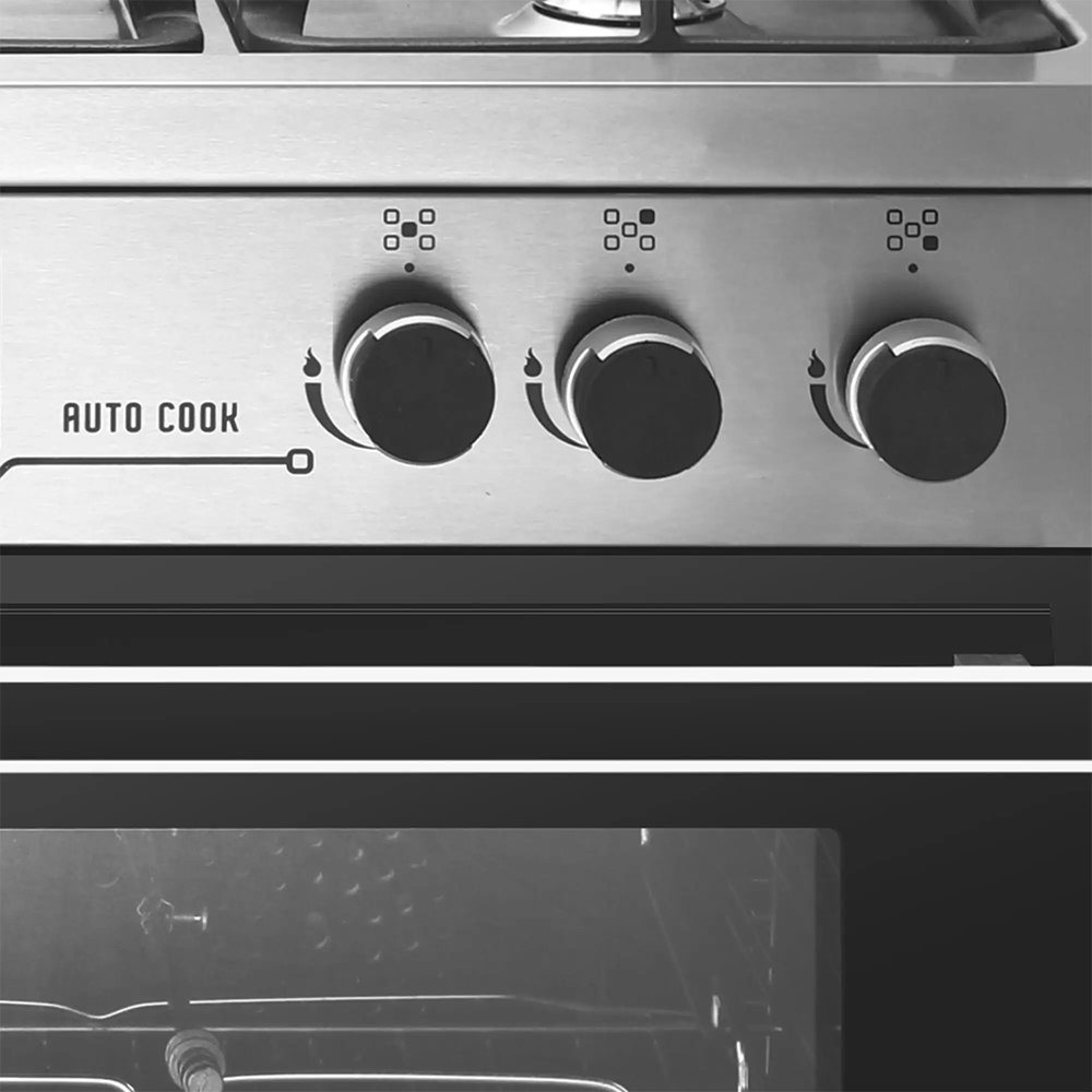 بوتاجاز يونيون اير اى كوك اوتو ، مقاس 90 سم ، 5 شعلة ، حوامل زهر ، أمان كامل ، 2 مروحة فرن ، 2 موتور شواية ، أسود * سيلفر ، C69SS-PC-511-ICPS2F-IS-2W-AL