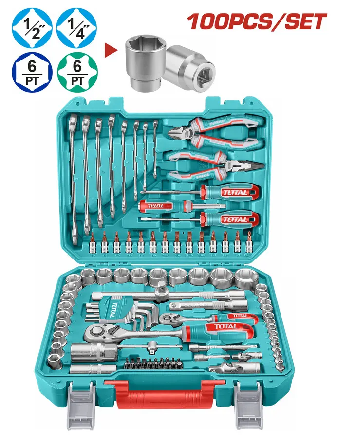 Total Tools Maintenance Tools Set, 100 Pieces, THKTHP21006