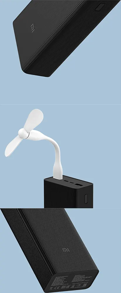 Xiaomi Power Bank, 30000mAh, 18W, Fast Charging, Black, BHR9126GL