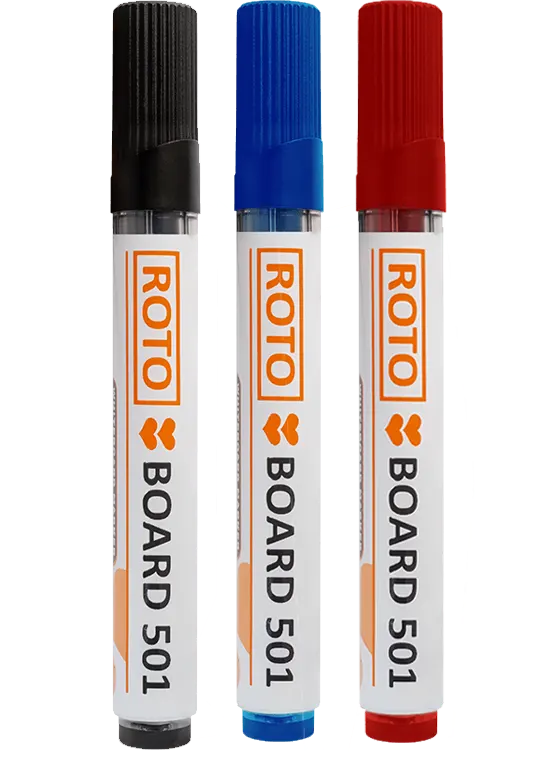 Rotoboard Whiteboard Marker, Chisel Tip, Assorted Colors, 501