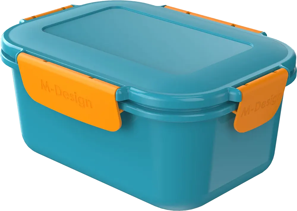 M-Design Lunch Box, 1.1 L, Clips, Turquoise, Model 75112